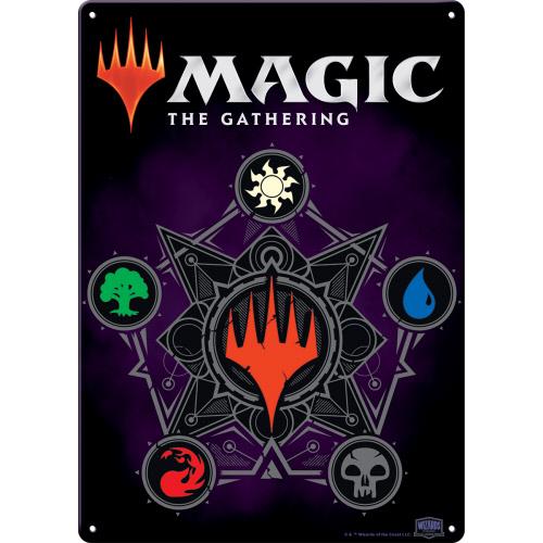 Magic The Gathering Mana Symbols Metal Sign