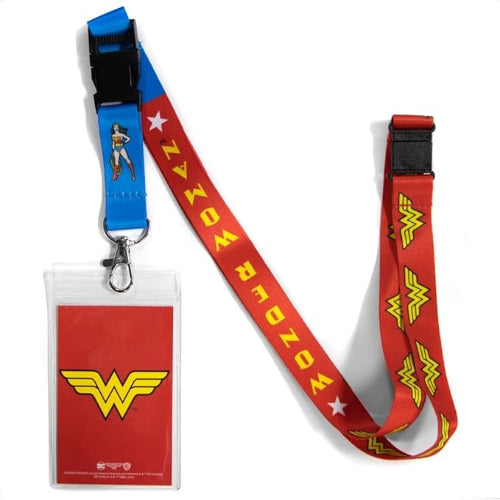 Wonder Woman Lanyard with Breakaway Clip and ID Card Holder