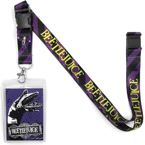Beetlejuice Lanyard with Breakaway Clip and ID Card Holder