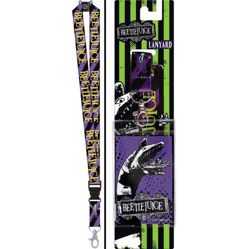 Beetlejuice Lanyard with Breakaway Clip and ID Card Holder