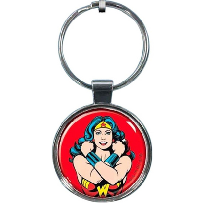 Wonder Woman On Red Keychain
