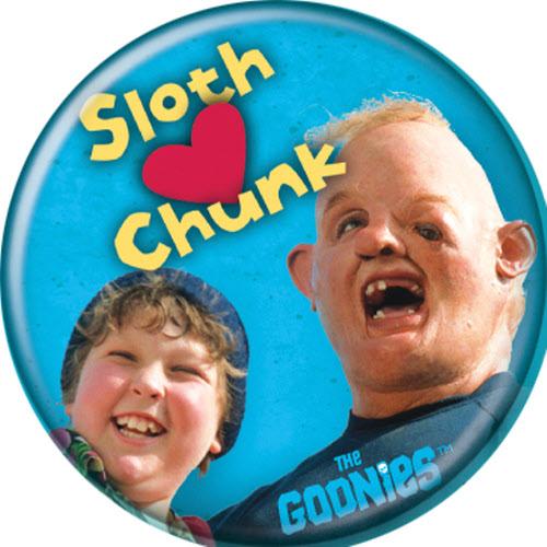 Goonies Sloth Heart Chunk Button