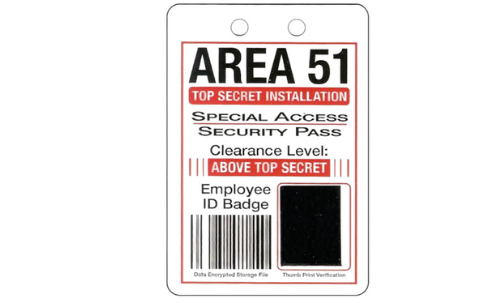 Area 51 Special Agent ID Badge Necklace
