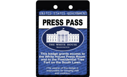 Trump Press Pass Badge Necklace