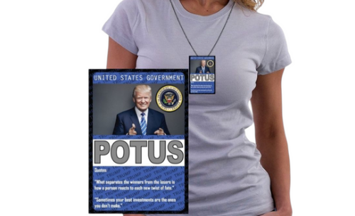 Trump POTUS Badge Necklace