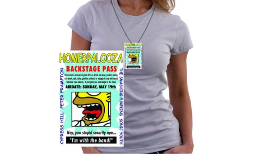 Homer Palooza Badge ID Necklace