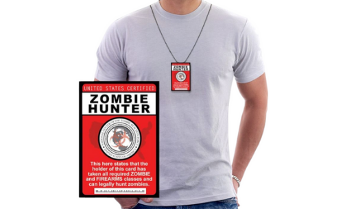 Zombie  Hunter ID Badge Necklace